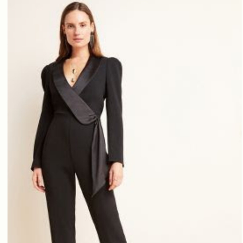 Anthropologie Tesorina tuxedo jumpsuit